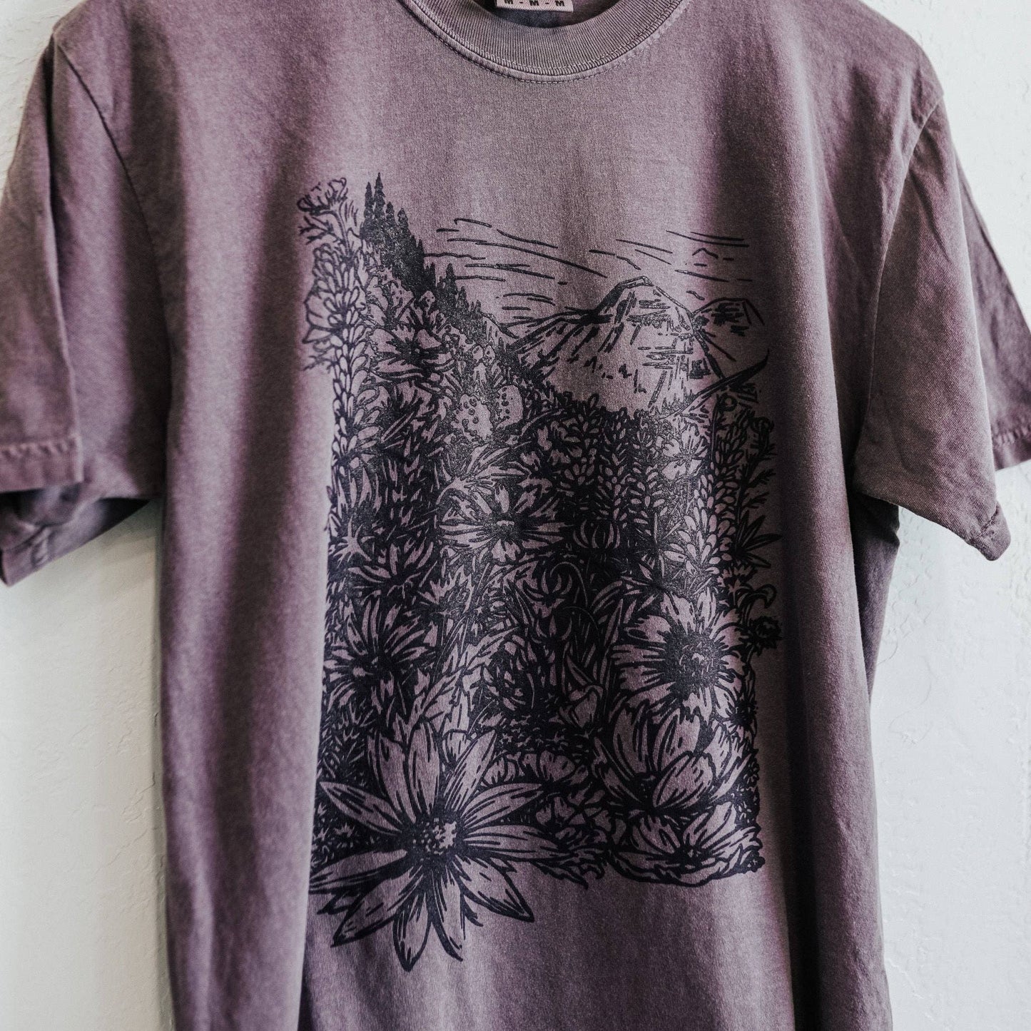 Flower Meadow Unisex Tee - Wine: XL