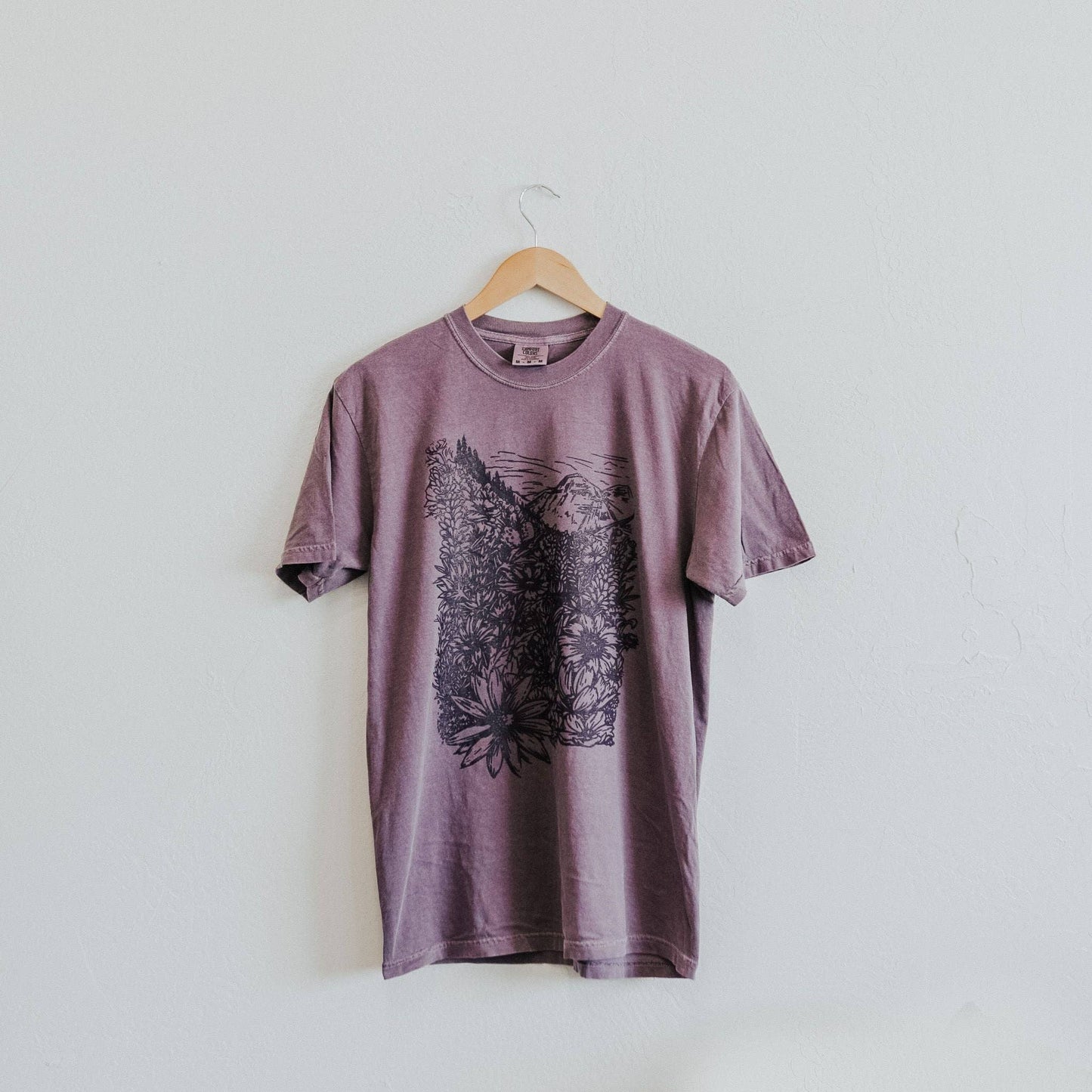 Flower Meadow Unisex Tee - Wine: XL